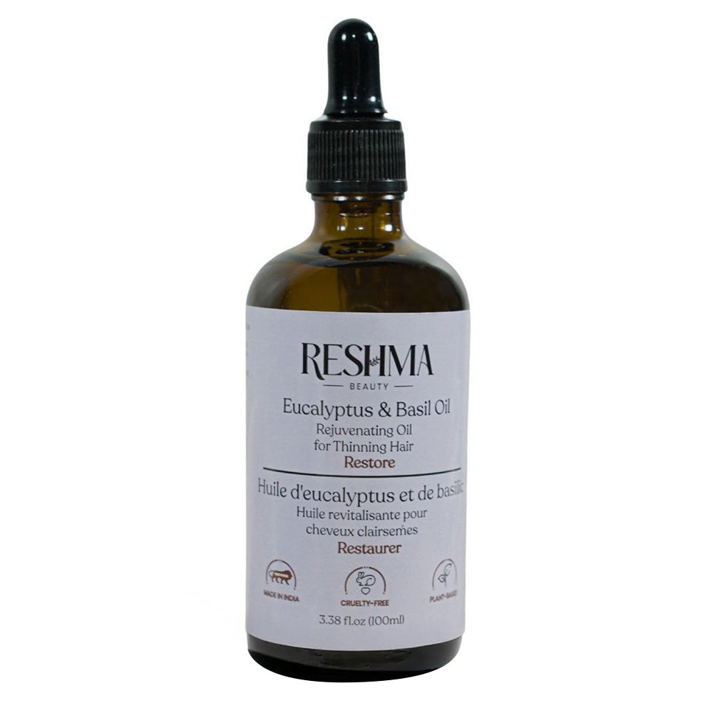 Reshma Beauty Eucalyptus and Basil Oil for Nourish Restore and Strengthen Thinning Hair 3.38Oz (100ml)